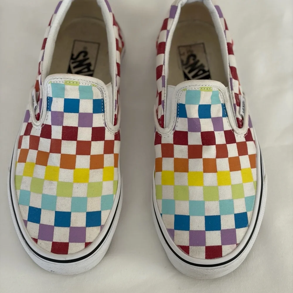 Vans Multicolor Checkered Slip-On Sneakers - Picture 1 of 4